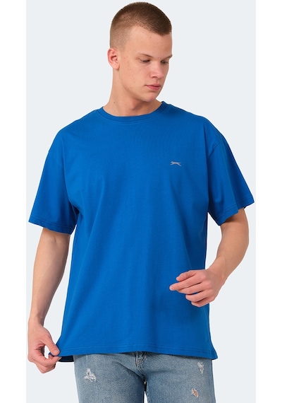 Slazenger KULANA Oversize Erkek Oversıze Saks Mavi Tişört