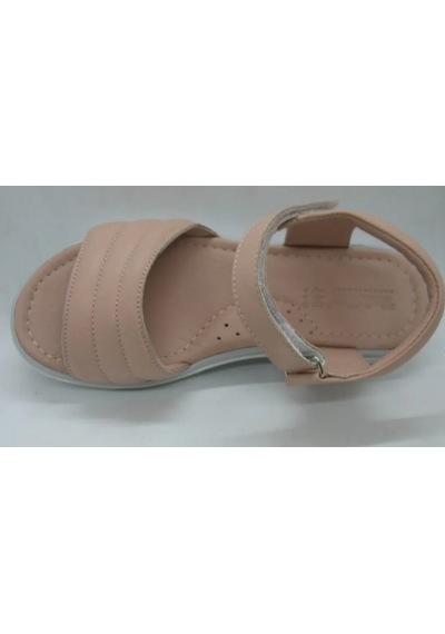 Toddler 491 Pudra Doğal Deri Anatomik Taban Çocuk Sandalet 31-35 Pudra