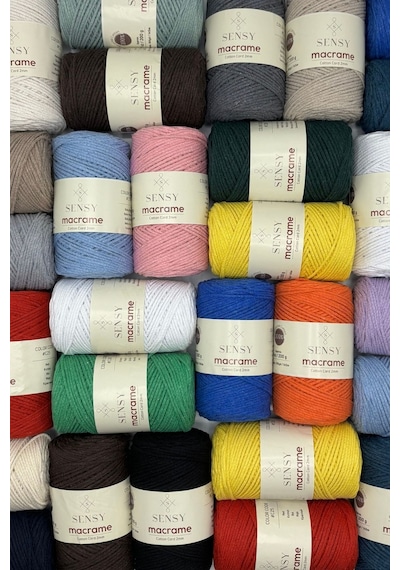 Premium Koton Pamuk Makrome İpi 2mm Cotton Zincir Makrome Çanta İpi Supla İpi Koton İp Ada Çayı