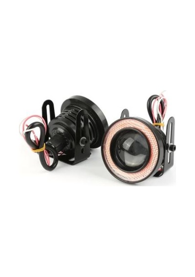 Universal Mercekli Angel Sis Farı Metal Su Geçirmez 76 Mm Kırmızı