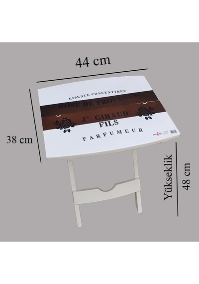 Tr Çok Amaçlı Pratik Katlanır Plastik Masa 44x38 Cm Katlanır Sehpa Portatif Piknik Masası Ders Masası Genel