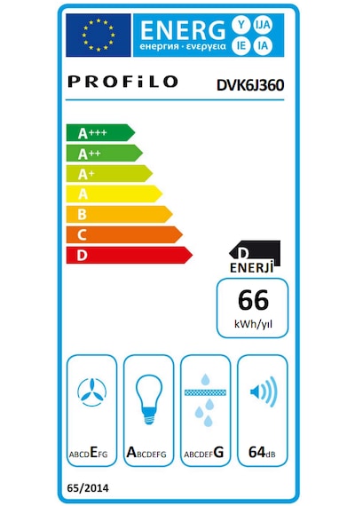 Profilo DVK6J360 Duvar Tipi Davlumbaz 60 CM