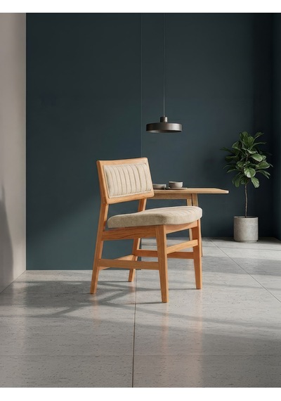 Nero Masif Ahşap Sandalye Natural