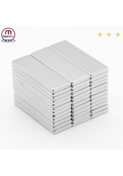 Güçlü Blok Mıknatıs - 30x10x2 Mm 10'lu
