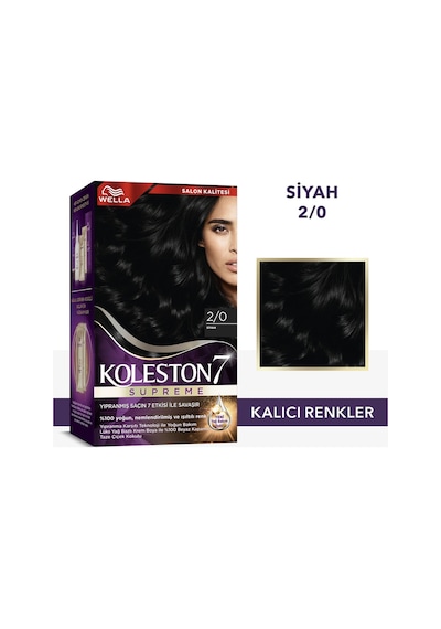 Koleston Supreme Kit Saç Boyası 2/0 Siyah