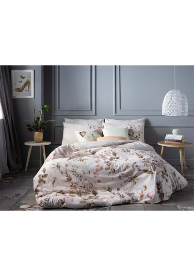 Doqu Home Ranforce Gardenia Çift Kişilik Nevresim Takımı - Krem