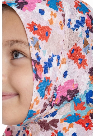 Hürrem Bone Bebe Mavisi Pratik Hazır Geçmeli Genç Tesettür Bone Jakar Desenli Hijab 2408 11 Bebe Mavisi