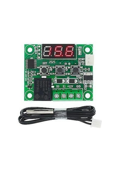 Kuluçka Makinesi Seti - 2 Parça - W1209 Termostat 12v - Isı Nem Ölçer -4927