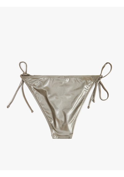 Koton Astarlı Biyeli Yanları İpli Parlak Bikini Altı Haki 5sak00109mm Haki
