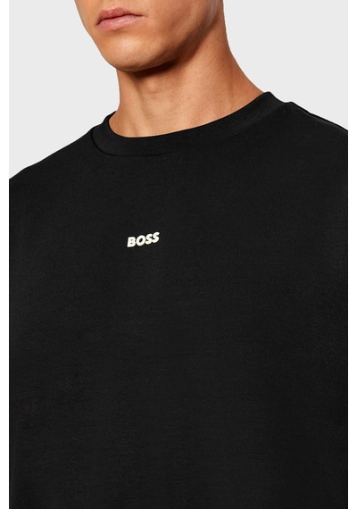Boss Pamuklu Relaxed Fit Bisiklet Yaka Sweat 50558591002 Erkek Sweat 50558591 002 Siyah