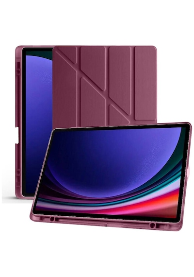 Samsung Galaxy Tab A9+ Plus / A11+ Plus Uyumlu Üçgen Standlı Uyandırma Fonksiyonlu Tablet Kılıfı Kapaklı Kılıf