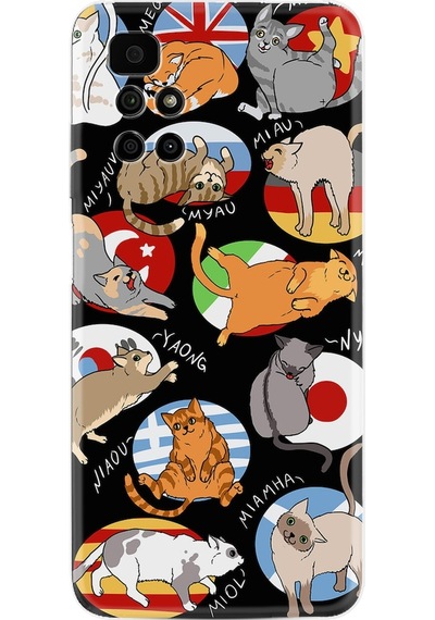 Xiaomi Redmi 10 2022 Kılıf Silikon Desen Miyavlamalar 1793