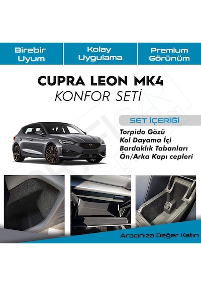 Cupra Leon Konfor Seti Eşya Saklama Cepleri Için Hazır Kumaş Kapl