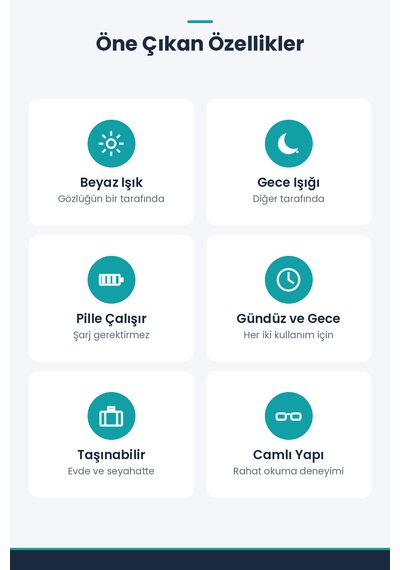 Dinlendirici Led Işıklı Okuma Gözlüğü Siyah