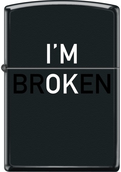 Zippo I'm Ok Dizayn Çakmak Siyah