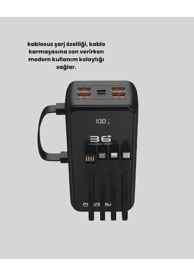 Hepsi Yüksek Kapasiteli Powerbank Hızlı Şarj Ve Kablosuz Destekli Najmaddin Diğer