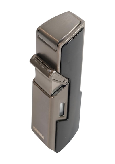 Cohiba Tek Torch Pürmüz Delici İğneli Siyah Metal Puro Çakmağı - Tr9594