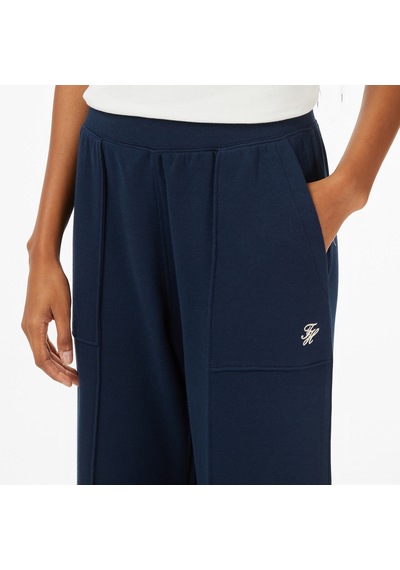 Tommy Hilfiger Script Straing Pique Kadın Mavi Modal Karışımlı Eşofman Altıww0ww46146