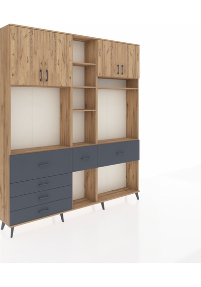 Arges Dolap 11 Raflı 6 Çekmeceli 4 Kapaklı 220x30x243 Çam-çam/antrasit Atlas Çam/antrasıt Arges Dolap 11 Raflı 6 Çekmeceli 4 Kapaklı 220x30x243 Çam-çam/antrasit Atlas Çam/antrasıt