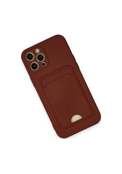Apple iPhone Uyumlu 12 Pro Max Kılıf Kelvin Kartvizitli Silikon - Bordo Bzsxx00 1