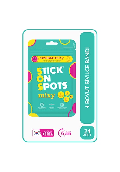 S.o.s Mixy 24 Lü Yüz Için Sivilce/akne Bandı 4 Boy Pimple Patch-hidrokolloid Bant