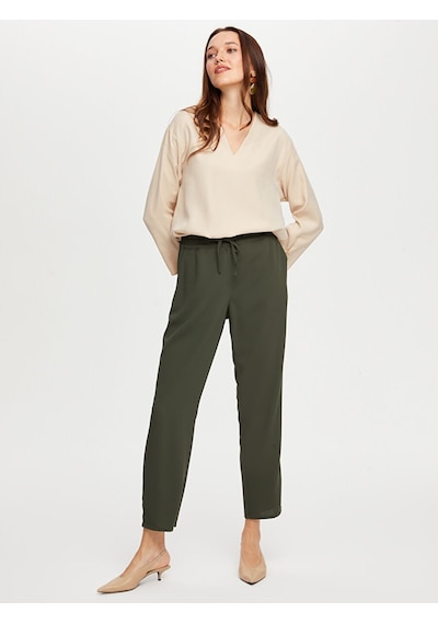 Faik Sönmez Beli Lastikli Comfort Fit Pantolon W26pnt002 Bw26pnt00254 Haki