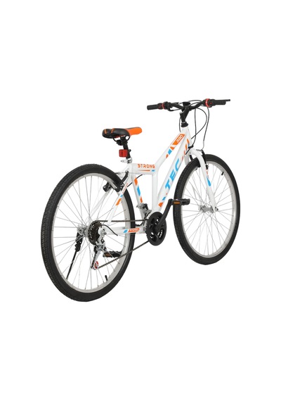 Belderia Tec Strong 24" Jant 21 Vites V-Fren Beyaz-Turuncu Dağ Bisikleti