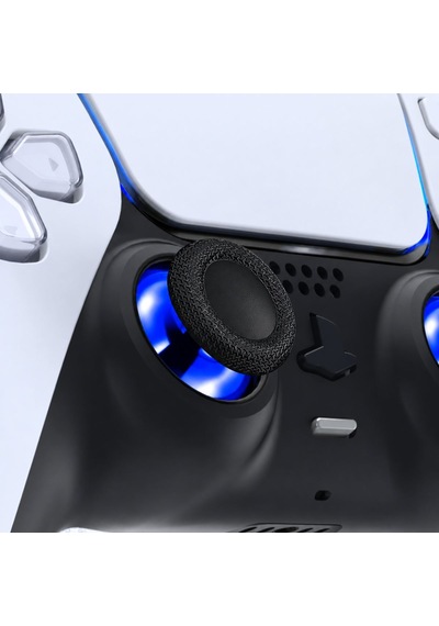 Ps5 Manyetik Motor 2+2 Set Mavi Krom Analog Topuz Hall Sensör Playstation 5 Yedek Parça Siyah