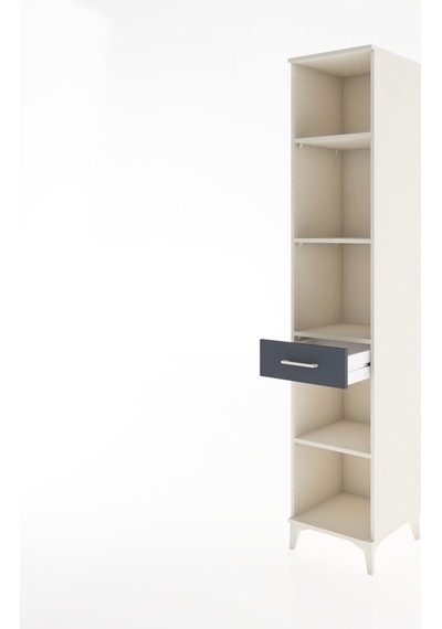 Hyperion Dolap 4 Raflı Tek Çekmeceli 44x44x221 Aytaşı-antrasit Aytaşı