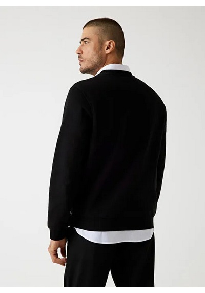 Guess M5bq08k9z21 Cn Basic Erkek Sweatshirt Siyah
