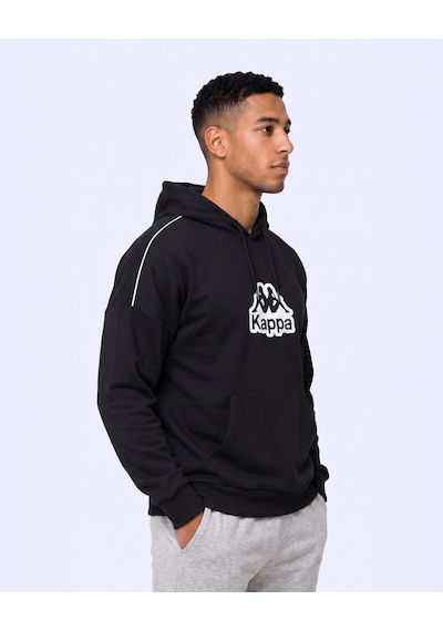 Kappa Logo İrente Tur Erkek Siyah Regular Hoodie