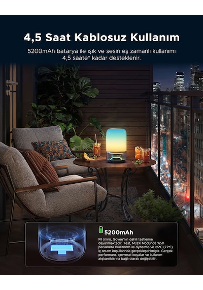 Govee Rgbıcww Masa Lambası 2 Pro X Jbl-h60200f1 Vvegov0047 Çok Renkli