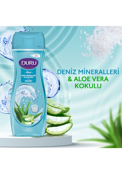 Duru Moods Deniz Mineralleri & Aloe Vera + Lavanta & Yasemin Duş Jeli 4 x 450 ML