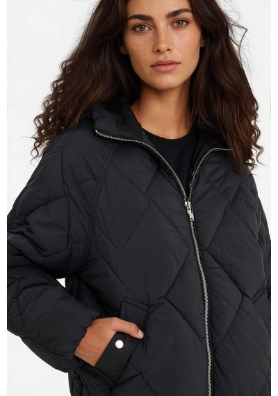 Defacto Su Geçirmez Regular Fit Kapüşonlu Mont F2803ax25wnbk27 Siyah-bk27