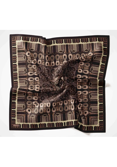 Silk Home Dört Mevsim Antik Motif Viskon Velora Eşarp 6421 Koyu Lacivert