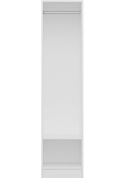 Minar Kale 1 Kapaklı Dolap Beyaz - Beyaz Panjur 190cm Beyaz