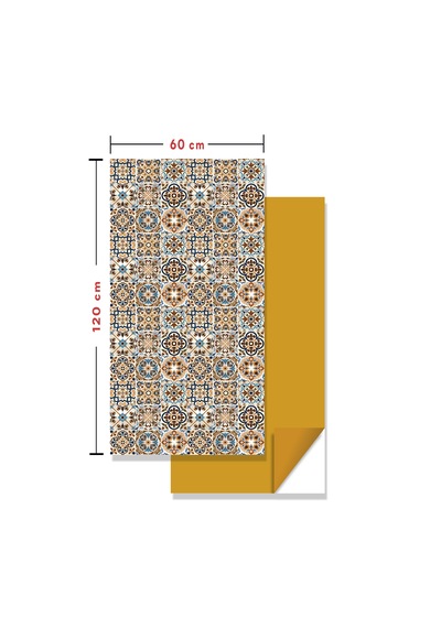 Kendinden Yapışkanlı Fayans Kaplama Pvc Karo Fas 019 Desen 60x120 Cm 7 Adet 5 M2