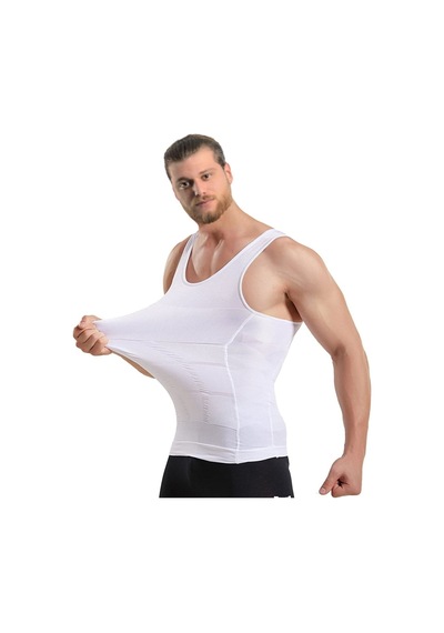 Ff Fit Form Giyim Beyaz Erkek Korse Atlet Göbek Ve Gögüs Bölgesi Beyaz
