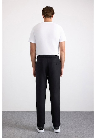 Süvari Siyah Smart Fit Düz Lastikli Jogger Pantolon Spn2020500013-s09