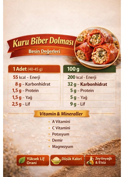 Gaziantep Köy Usulü Kuru Biber-doğal Güneşte Kurutulmuş
