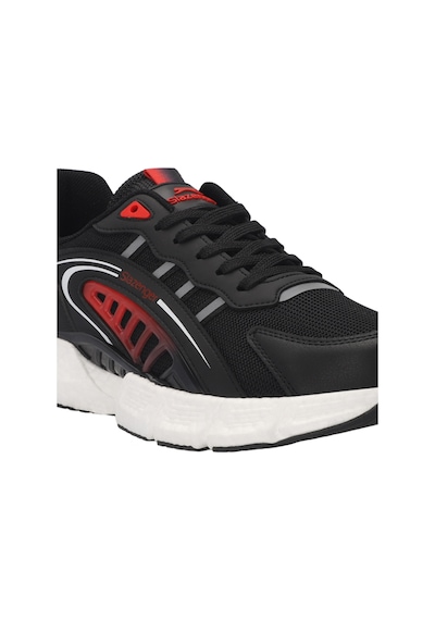 Slazenger ZIPLINE Erkek  Siyah / Kırmızı Koşu & Yürüyüş Spor Ayakkabısı