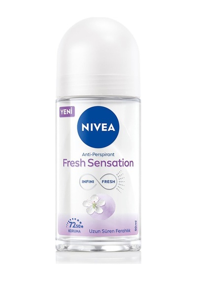 Nıvea Fresh Sensation Kadın Roll On Deodorant, 72 Saat Anti-perspirant Koruma, 50ml - 8 Adet Tarı