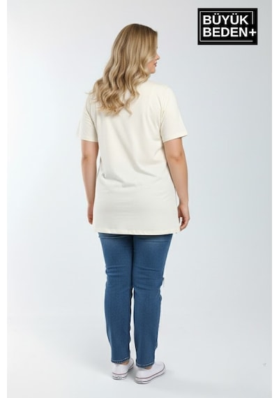 Superlife Süperlife Kadın Büyük Beden New York Baskılı 3xl-6xl Bisiklet Yaka Tshırt Spr25btsk510-05 Ekru Superlife Süperlife Kadın Büyük Beden New York Baskılı 3xl-6xl Bisiklet Yaka Tshırt Spr25btsk510-05 Ekru