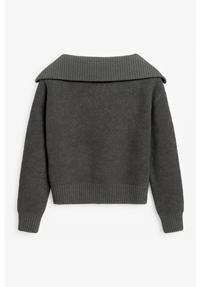 Fashion Friends Yakası Fermuarlı Sweat Antrasit
