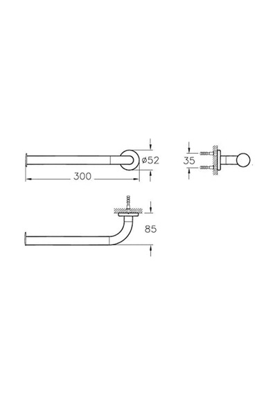 VitrA Arkitekta A44284 Kağıt Havluluk. Krom