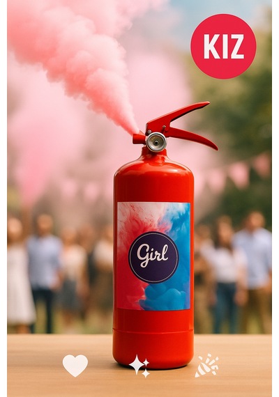Pembe Dumanlı Cinsiyet Belirleme Bombası Gender Reveal Boy Smoke Yoğun Renkli Duman Spreyi