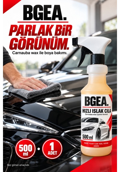 Bgea Hızlı Islak Cila 500 Ml Carnauba Wax İçerikli Oto Cila Spreyi Ar2092