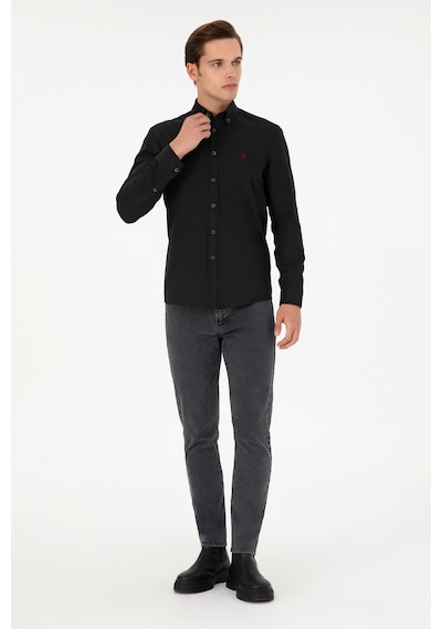 U.s. Polo Assn. Erkek Siyah Gömlek Basic 50296757-vr046 Siyah