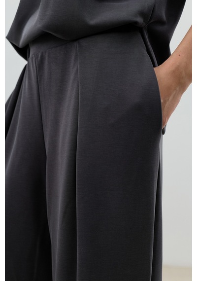 Antioch Modal Karışımlı T-shirt Pantolon Kadın Takım Antrasit