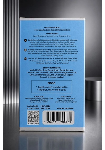 Lacharel Edge Eau De Parfum 50 Ml Enerjik Ferah Ve Sportif Parfüm Diğer